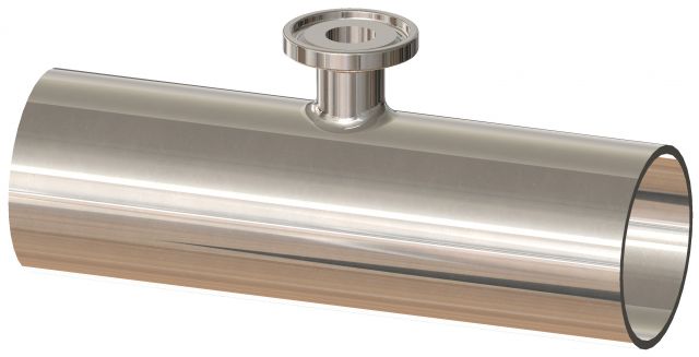 Weld x Weld x Clamp Short Reducing Tee - T7RWWMS PL Finish SF1